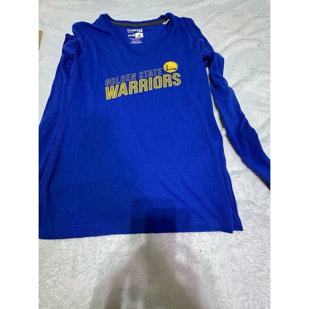Golden State Warriors Women's Adidas Ultimate Tee - Size Medium Climalite Blue
